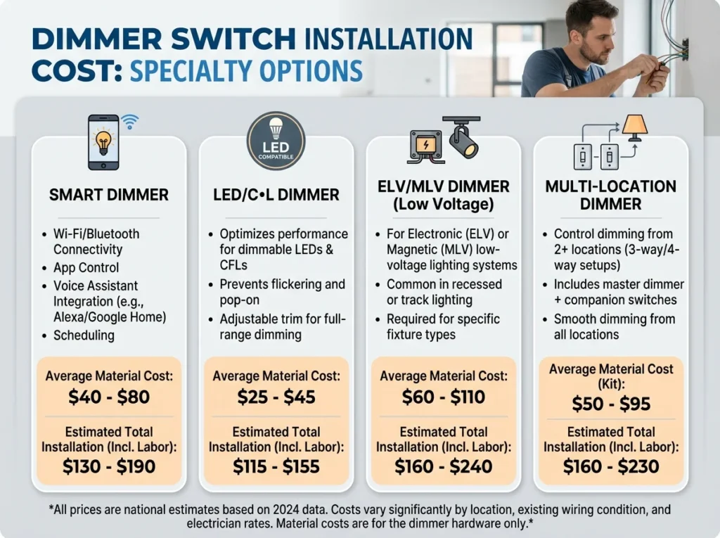 Dimmer Switch Installation Cost Specialty Options