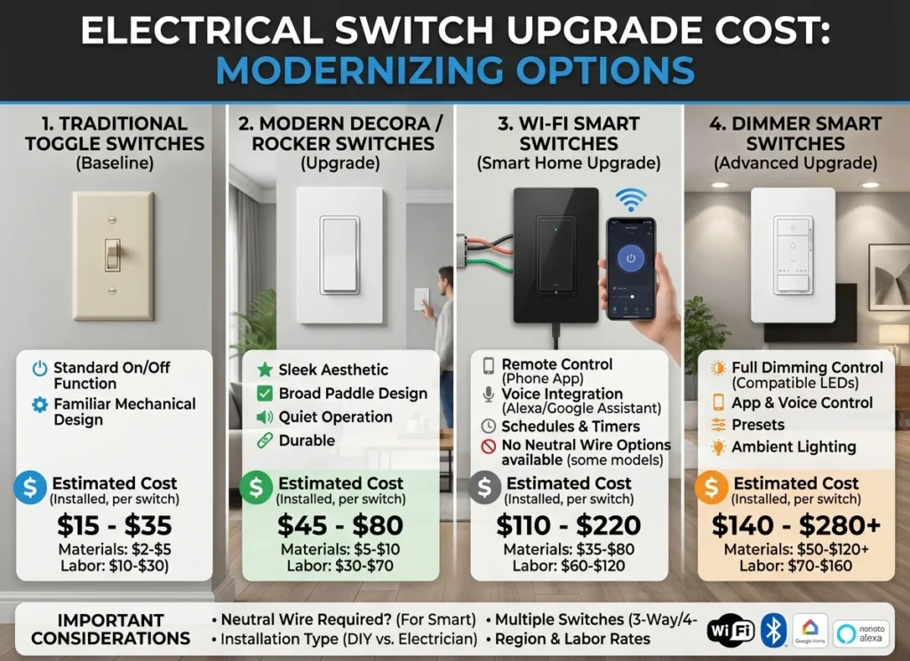 Electrical Switch Upgrade Cost Modernizing Options