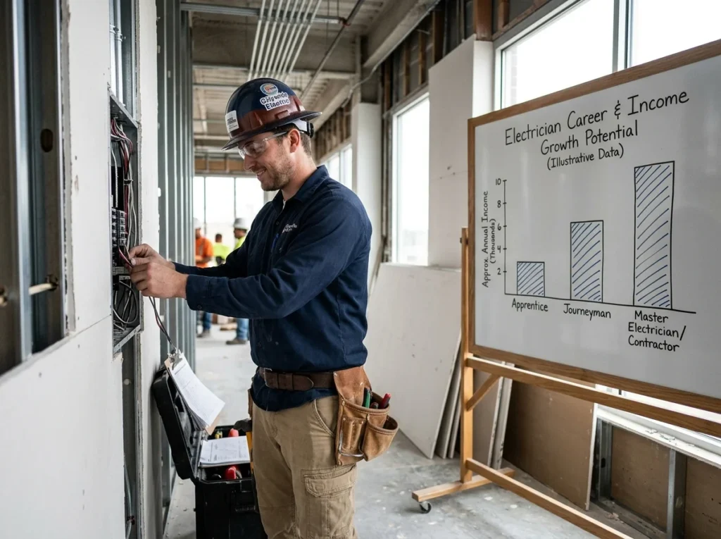 Electrician Income Potential Growth Over Time