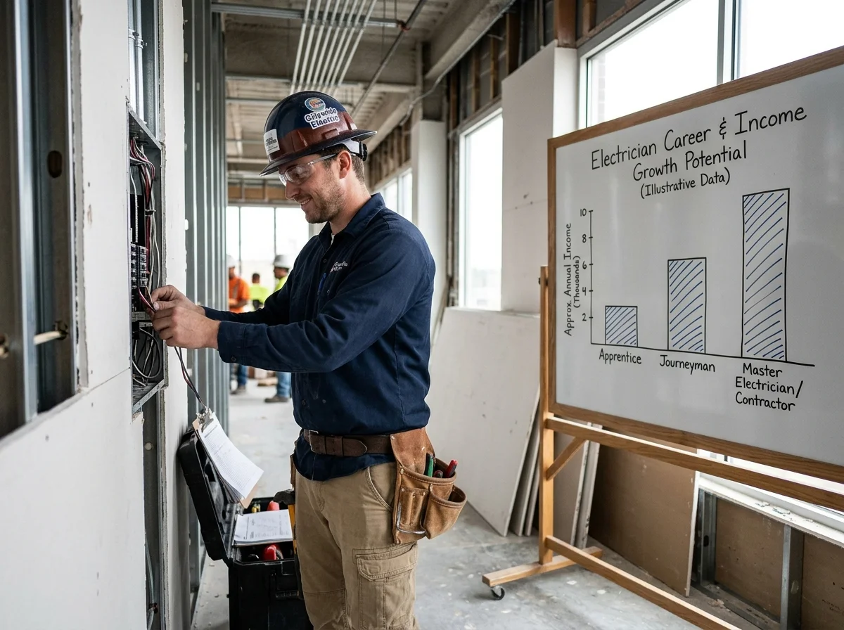 Electrician Income Potential Growth Over Time