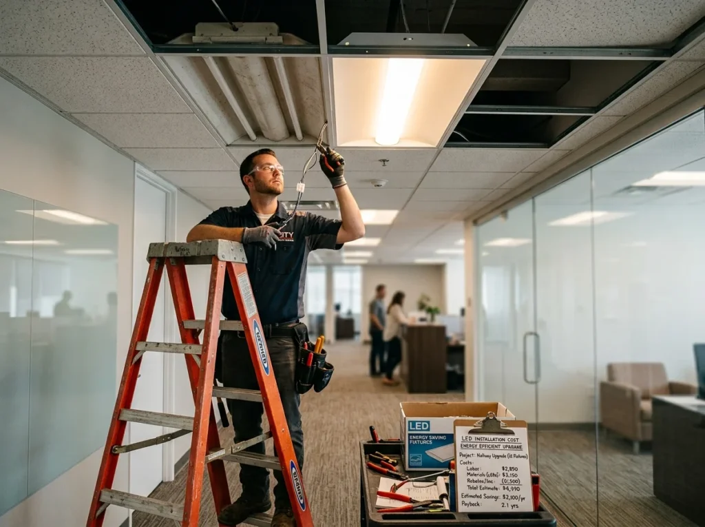 LED Installation Cost Energy Efficient Upgrade