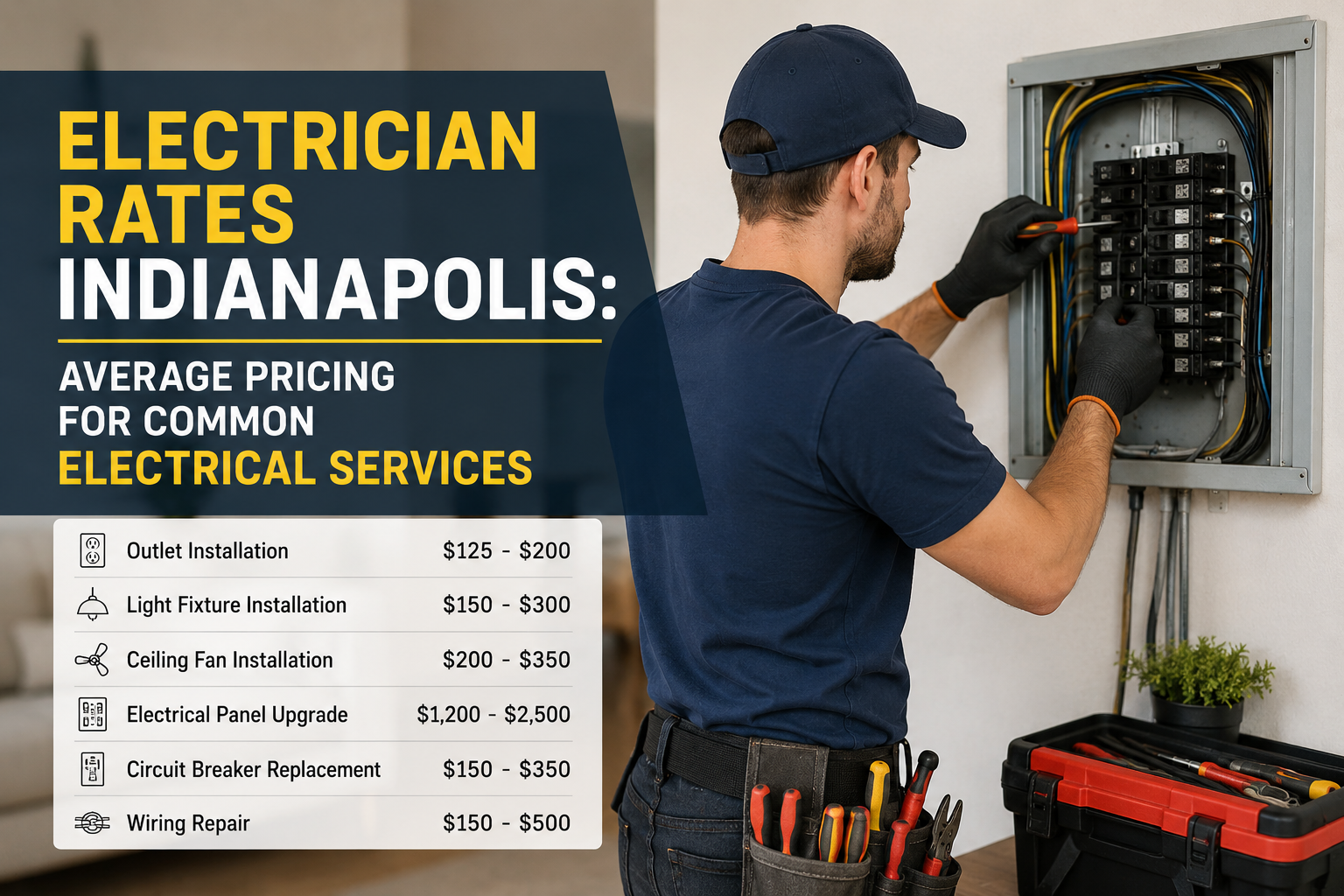 Electrician Rates Indianapolis Average Pricing for Common Electrical Services