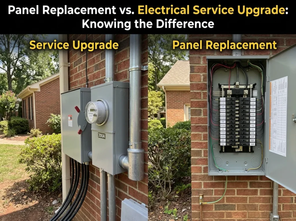 Panel Replacement vs. Electrical Service Upgrade Knowing the Difference