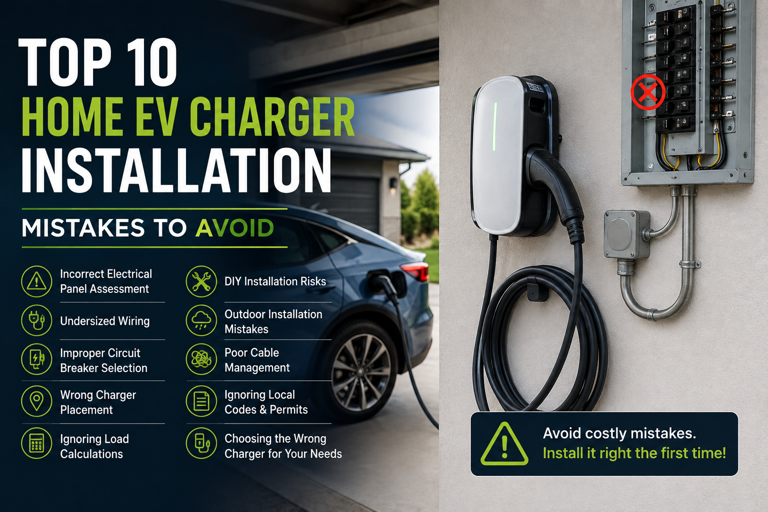 Top 10 Home EV Charger Installation Mistakes to Avoid